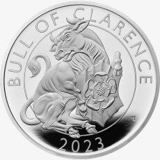 1 oz Tudor BeastsThe Bull of Clarence | Argent | Proof | 2023