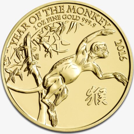 1 oz Lunar UK Year of the Monkey | Gold | 2016 | Second Choice