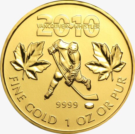 1 oz Vancouver Olympics Maple Leaf Gold Coin (2010)