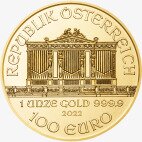 Золотая монета Венская Филармония 1 унция 2022 (Vienna Philharmonic)