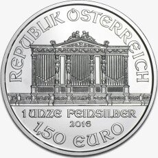 Серебряная монета Венская Филармония 1 унция 2016 (Vienna Philharmonic)