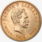 Золотая монета 10 Кубинских Песо 1902-1916