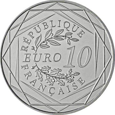 Серебряная монета 10 Евро Геркулес Франция 2012 (France Hercules)