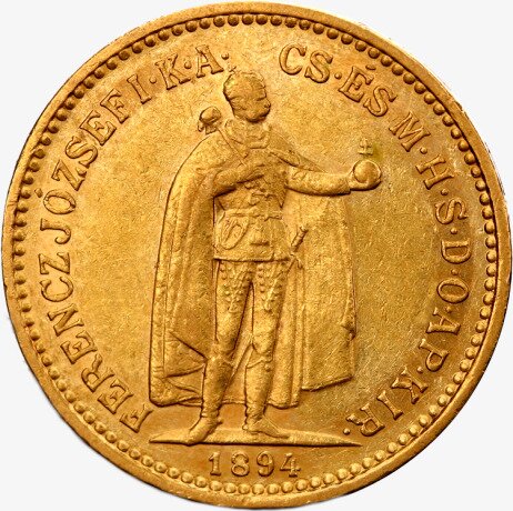 10 Koron Węgierskich Złota Moneta | 1892 - 1915