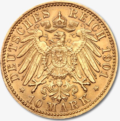 10 Mark Emperor Wilhelm II Prussia Gold Coin (1889-1913)