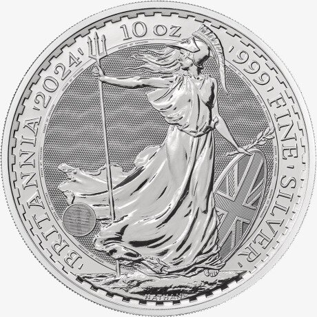 10 oz Britannia Karol III Srebrna Moneta | 2024