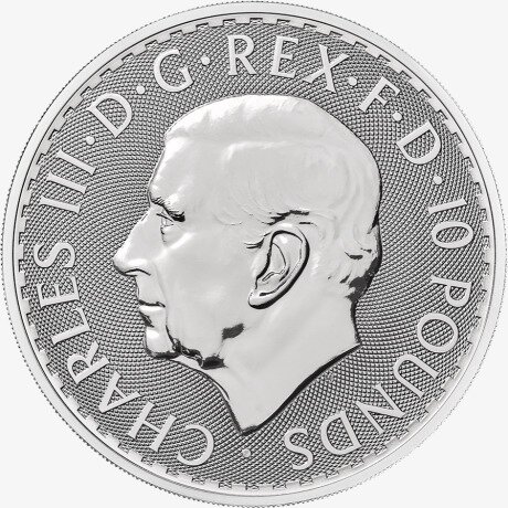 Британия (Britannia) 10 унция 2024 Серебряная инвестиционная монета