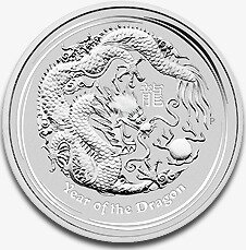 Серебряная монета Лунар II Год Дракона 10 унций 2012 (Lunar II Dragon)