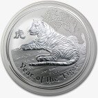 Серебряная монета Лунар II Год Тигра 10 унций 2010 (Lunar II Tiger)