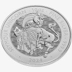 10 oz Tudor Beasts Einhorn Silbermünze | 2024