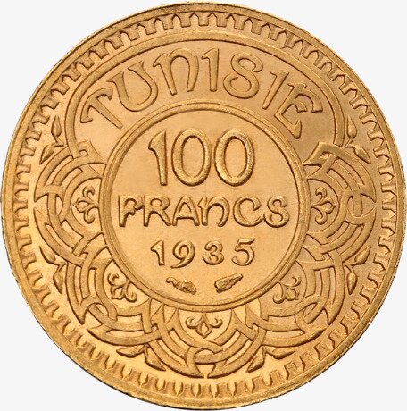 100 Tunisian Francs | Gold | 1930-1956