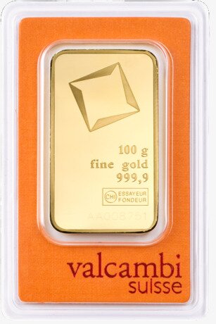 100g Goldbarren | Valcambi | Geprägt