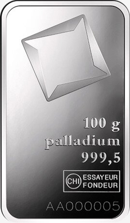 100g Lingot de Palladium | Valcambi