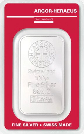 100g Silver Bar | Argor-Heraeus
