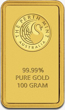100 gr Lingotto d'oro Perth Mint con certificato
