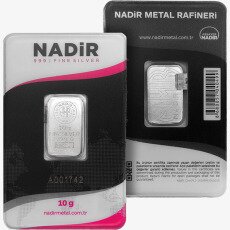 10g Lingot d&#039;Argent | Nadir Metal Rafineri