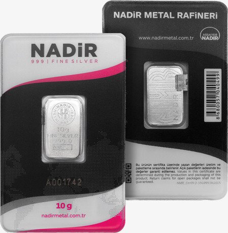 10g Lingote de Plata | Nadir Metal Rafineri