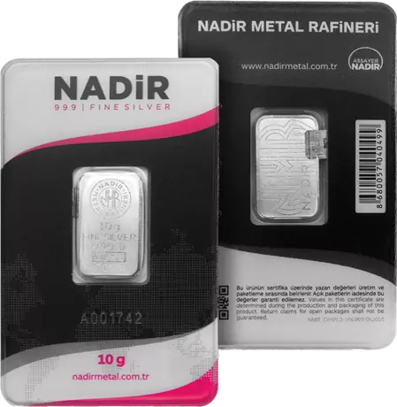 10g Srebrna Sztabka | Nadir Metal Rafineri