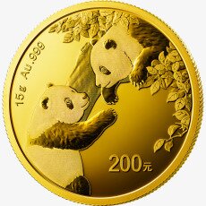 Золотая монета Китайская Панда 15 г 2023(China Panda)