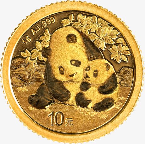 Золотая монета Китайская Панда 1 г 2024 (China Panda)