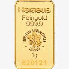 1g Gold Bar without certificate | Heraeus