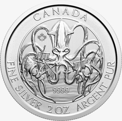 2 oz Canada Kraken d'argento (2020)
