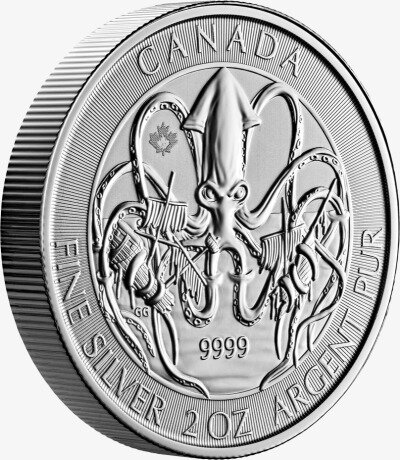 2 oz Canada Kraken | Plata | 2020