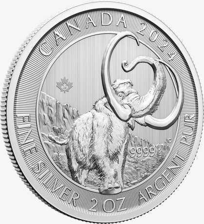2 oz Ice Age Woolly Mammoth pièce d'argent | 2024