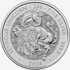 2 oz Tudor Beasts Einhorn Silbermünze | 2024