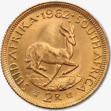 Золотая монета 2 Южноафриканский Ранд 1961-1983 (Krugerrand)