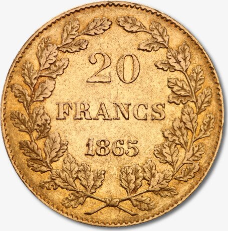 20 Franchi | Leopoldo I del Belgio | Marengo | Oro | 1831-1865