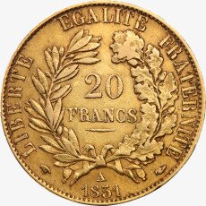 20 Francos Franceses Cérès 2. República | Oro | 1848-1852