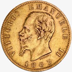 20 Liras Vittorio Emanuele II | Oro | 1861-1878