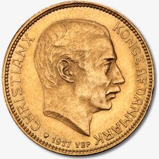 Золотая монета 20 Датских Крон Кристиана X 1913-1917 (20 Kroner Christian X)