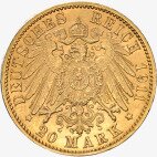 20 Mark | Grand Duke Friedrich II Baden | Gold | 1907-1918