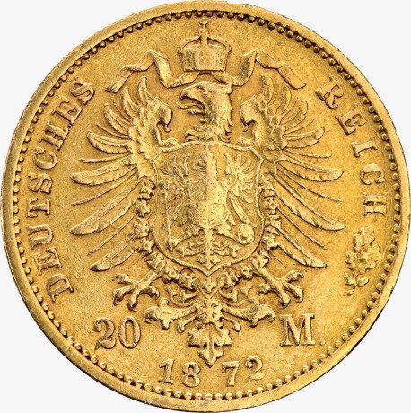20 Mark King Johann Saxony | Gold | 1872-1873