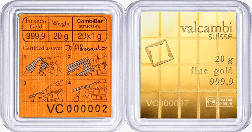 20 x 1g CombiBar® | Oro | Valcambi