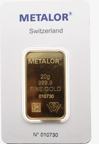 20g Lingote de Oro | Metalor