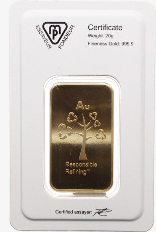 20 gr Lingotto d'oro | Metalor