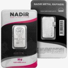 20g Srebrna Sztabka | Nadir Metal Rafineri