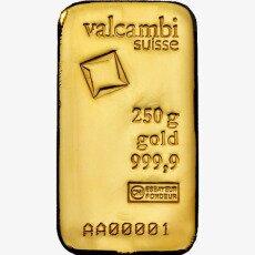 Золотой слиток литой 250г Valcambi