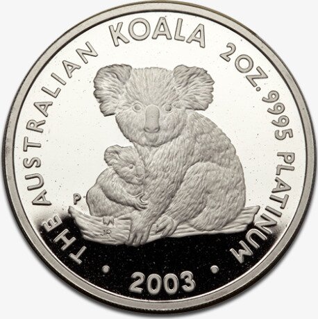 Платиновая монета Коала 2 унции Разных лет (Platinum Koala)