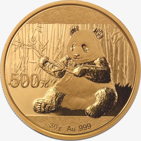 30g China Panda Goldmünze | Beschädigt