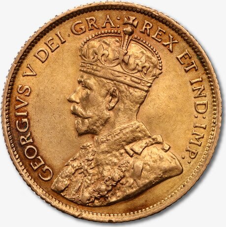 5 Dolarów Kanadyjskich Jerzy V Złota Moneta | 1912 - 1914
