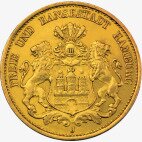 Золотая монета 5 Марок Вольного Гамбурга 1877-1878 (5 Mark)