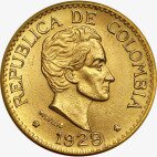 5 Pesos Colombia Simon Bolivar Pièce d'Or | 1919-1930