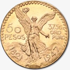 50 Gold Mexican Pesos | 1821-1947