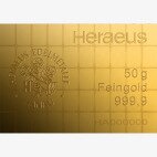 Золотой комби - слиток (Combibar) Heraeus 50x1г