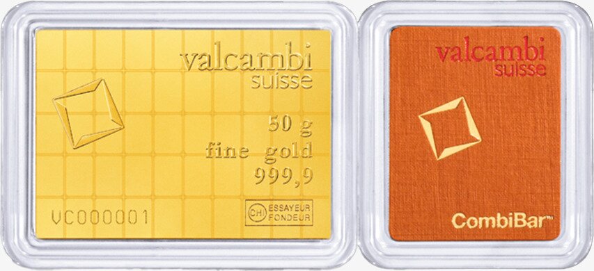 50 x 1 gr Combibar® | oro | Valcambi