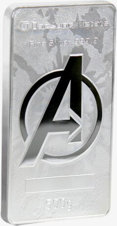 500g Captain America Lingot d'Argent | Marvel